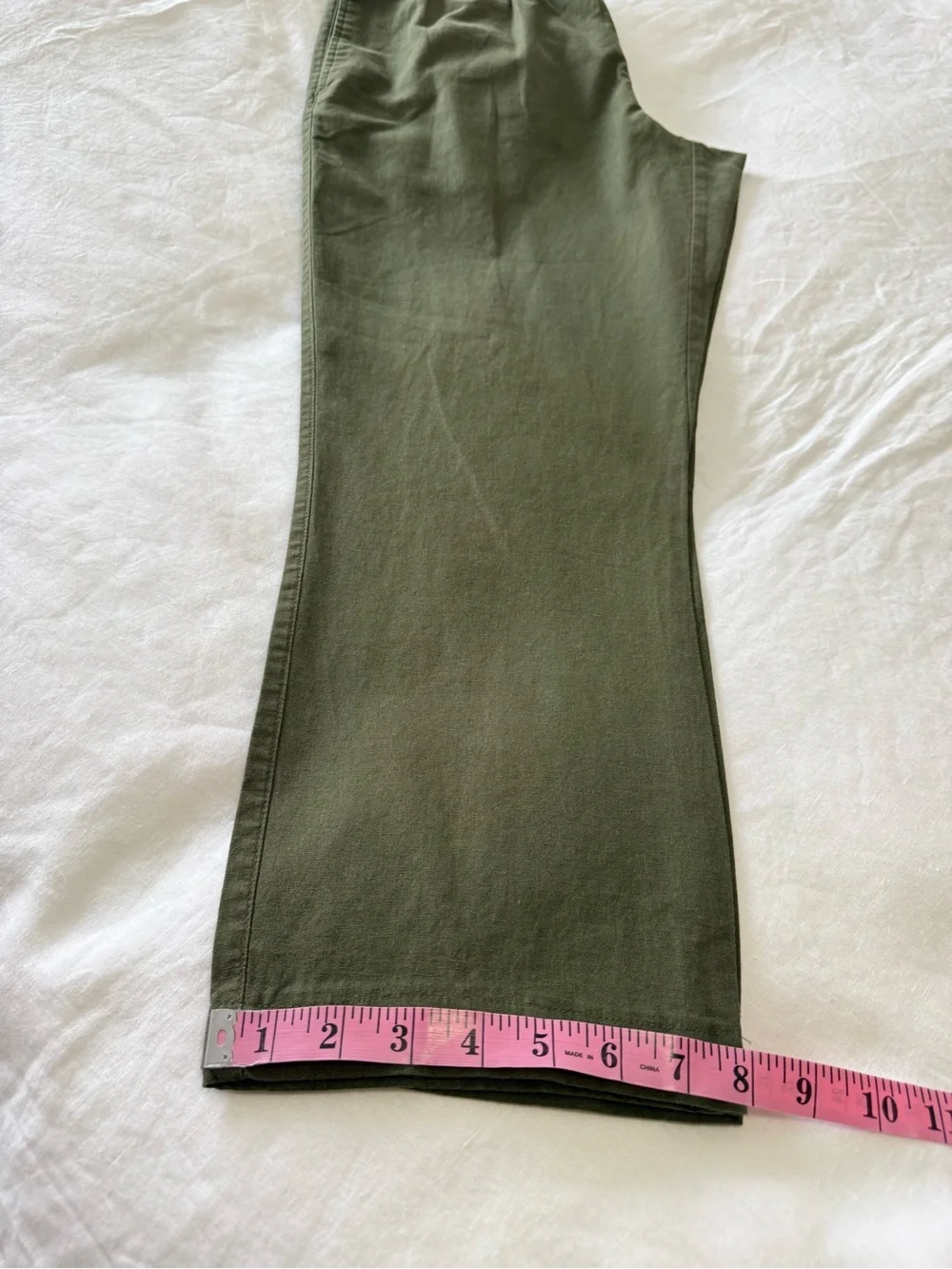 J. Crew | Men's Large (28” Inseam) | Olive Green Cotton Linen Drawstring Pants